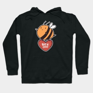 Bee Mine | Adorable Valentine | Bee Carrying Candy Heart Hoodie